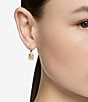 Color:Yellow - Image 4 - Millenia Octagon Cut Hoop Drop Earrings