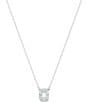 Color:Silver - Image 4 - Millenia Short Silver Crystal Pendant Necklace