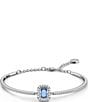 Color:Blue - Image 1 - Millenia Silver Crystal Bangle Bracelet