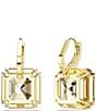 Swarovski Millenia Square Drop Earrings, Color:Gold - Image 4