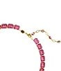 Color:Pink - Image 3 - Millenia Stone Octagon Cut Collar Necklace