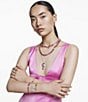 Color:Pink - Image 6 - Millenia Stone Octagon Cut Collar Necklace