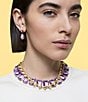 Color:Gold - Image 3 - Orbita Collection Asymmetrical Gold Tone Drop Earrings