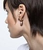 Color:Gold - Image 6 - Orbita Collection Asymmetrical Gold Tone Drop Earrings