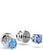 Swarovski Stilla Attract Stud Earrings, Color:Blue - Image 2
