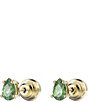 Color:Gold - Image 3 - Stilla Green Cushion Cut Stud Earrings