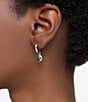 Color:Gold - Image 5 - Stilla Pear Cut Crystal Hoop Earrings
