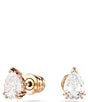 Swarovski Stilla Pear Cut Stud Earrings, Color:Rose Gold/White - Image 4