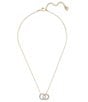 Color:Rose Gold - Image 2 - Stone Crystal Interlocking Pendant Necklace