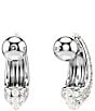 Swarovski Sublima Collection Crystal Pearl Puffy Drop Earrings, Color:Silver/Crystal - Image 2