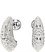 Swarovski Sublima Collection Crystal Pearl Puffy Drop Earrings, Color:Silver/Crystal - Image 3