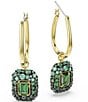 Swarovski Sublima Octagon Cut CZ Drop Earrings - Image 3