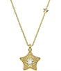 Swarovski Sublima Round Cut Star Gold Short Pendant Necklace - Image 1