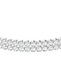 Swarovski Subtle Crystal Double Adjustable Bracelet, Color:Rhodium White - Image 3