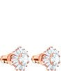 Color:Rose Gold - Image 3 - Sunshine Crystal Stud Earrings