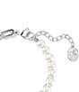 Swarovski Swan Crystal Pearl Line Bracelet, Color:Silver - Image 4