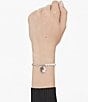 Swarovski Swan Crystal Pearl Line Bracelet, Color:Silver - Image 5