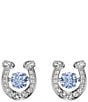 Swarovski Symbolica Crystal Horseshoe Stud Earrings - Image 1
