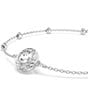 Swarovski Una Angelic Double Sided Motif Adjustable Bracelet, Color:Silver - Image 2