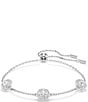 Swarovski Una Angelic Double Sided Motif Adjustable Bracelet, Color:Silver - Image 6