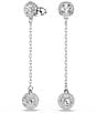 Swarovski Una Angelic Drop Earrings, Color:Silver - Image 1