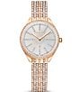 Color:Rose Gold - Image 1 - Women's Attract Silver Dial Rose Gold Bracelet Watch