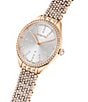 Color:Rose Gold - Image 4 - Women's Attract Silver Dial Rose Gold Bracelet Watch
