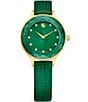 Color:Green - Image 1 - Women's Octea Nova Quartz Analog Green Leather Strap Watch