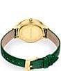 Color:Green - Image 4 - Women's Octea Nova Quartz Analog Green Leather Strap Watch