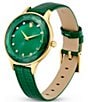 Color:Green - Image 5 - Women's Octea Nova Quartz Analog Green Leather Strap Watch