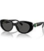 Color:Black - Image 1 - Women's SK6002 53mm Oval Sunglasses