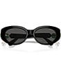Color:Black - Image 5 - Women's SK6002 53mm Oval Sunglasses