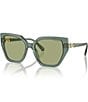 Color:Transparent Green - Image 1 - Women's SK6016 56mm Irregular Sunglasses