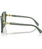 Color:Transparent Green - Image 3 - Women's SK6016 56mm Irregular Sunglasses