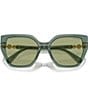 Color:Transparent Green - Image 5 - Women's SK6016 56mm Irregular Sunglasses