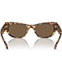 Color:Medium Havana - Image 4 - Women's SK6022F 53mm Havana Crystal Cat Eye Sunglasses