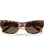 Color:Medium Havana - Image 5 - Women's SK6022F 53mm Havana Crystal Cat Eye Sunglasses