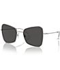 Color:Silver - Image 1 - Women's SK7008 57mm Butterfly Sunglasses