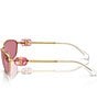 Color:Gold/Pink - Image 3 - Women's SK7010 59mm Oval Sunglasses