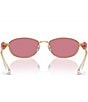 Color:Gold/Pink - Image 4 - Women's SK7010 59mm Oval Sunglasses