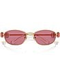Color:Gold/Pink - Image 5 - Women's SK7010 59mm Oval Sunglasses