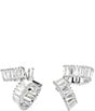 Swarovski x Ariana Grande Baguette Cut Ear Cuff Earrings, Color:Silver/Crystal - Image 1