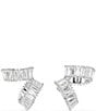 Swarovski x Ariana Grande Baguette Cut Ear Cuff Earrings, Color:Silver/Crystal - Image 2