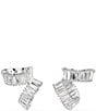 Swarovski x Ariana Grande Baguette Cut Ear Cuff Earrings, Color:Silver/Crystal - Image 4