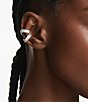Swarovski x Ariana Grande Baguette Cut Ear Cuff Earrings, Color:Silver/Crystal - Image 6