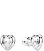Swarovski x Ariana Grande Heart Stud Earrings, Color:Silver/Crystal - Image 4