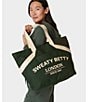 Sweaty Betty London Logo Canvas Tote Bag, Color:Trek Green - Image 6