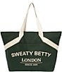 Sweaty Betty London Logo Canvas Tote Bag, Color:Trek Green - Image 1