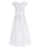 Color:White - Image 2 - Big Girls 7-16 Lace/Satin Pocketed A-Line Dress