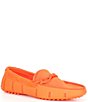 Color:Orange - Image 1 - Men's Braided Lace Lux Washable Loafer Drivers